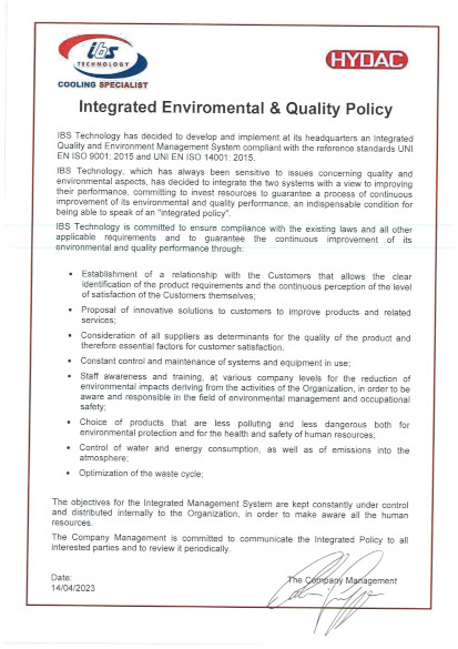 Qualitätsrichtlinie & Umweltpolitik